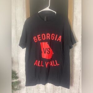 Georgia Vs. All Y'All T Shirt L mens Black/ Red